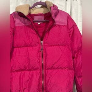 “Coach” Women Legacy Fuschia Shearling Pink Down Puffer Jacket